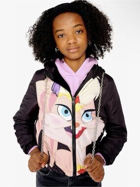 MEMBERS ONLY Space Jam A New Legacy LOLA Faux Fur Lined Jacket Size Youth M